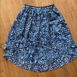 Asymmetrical Animal Print Skirt